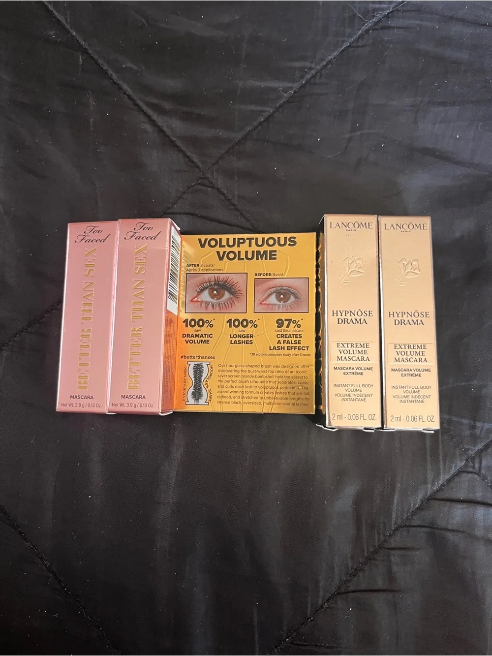 Too Faced Better Than Sex Mascara and Lancôme bundle of 4 new